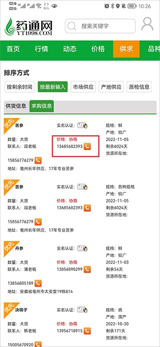 药通网天天行情